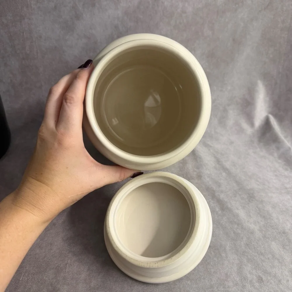 Rae Dunn Canister Kitchenware Cream Witchs Brew Halloween Cauldron Bats Jar